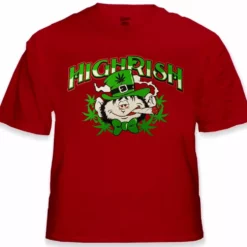 Bewild St.Patricks Day Irish Pothead T-Shirt - Highrish Stoned Leprechaun T-Shirt