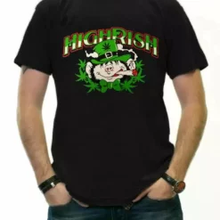 Bewild St.Patricks Day Irish Pothead T-Shirt - Highrish Stoned Leprechaun T-Shirt