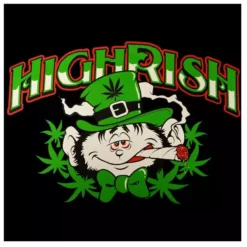 Bewild St.Patricks Day Irish Pothead T-Shirt - Highrish Stoned Leprechaun T-Shirt