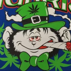 Bewild St.Patricks Day Irish Pothead T-Shirt - Highrish Stoned Leprechaun T-Shirt