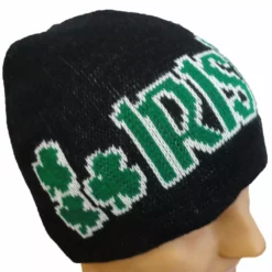 Bewild Accessories Irish Shamrock Beanie (Black/Green)
