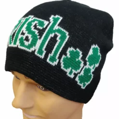 Bewild Accessories Irish Shamrock Beanie (Black/Green)