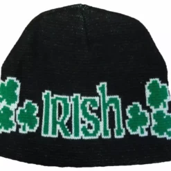 Bewild Accessories Irish Shamrock Beanie (Black/Green)
