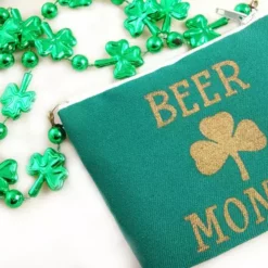 Bewild Accessories Irish Shamrock Beer Money Cash & ID Purse 10 Bewild Accessories Irish Shamrock Beer Money Cash & ID Purse