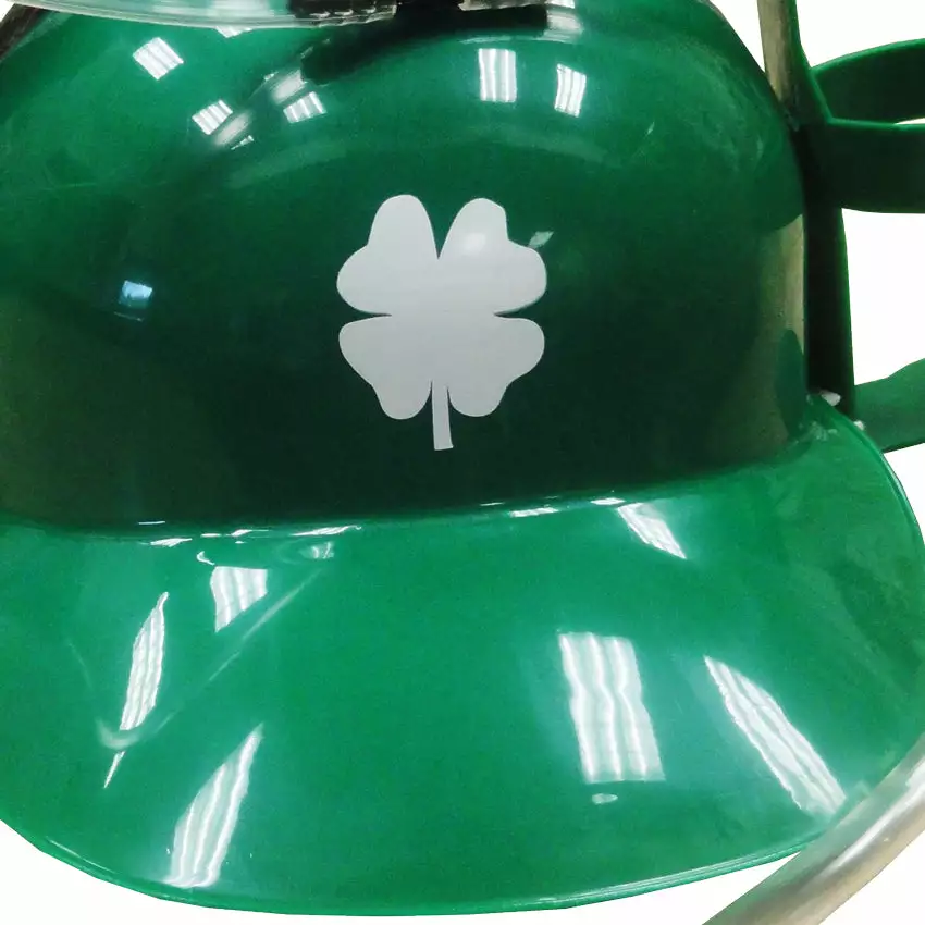Bewild Irish Shamrock Double Beer Can Helmet 5 Bewild Irish Shamrock Double Beer Can Helmet