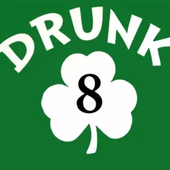 Bewild St.Patricks Day Irish Shamrock Drunk Adult Hoodie (Kelly Green)
