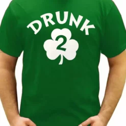 Bewild Men's T-Shirts Irish Shamrock Drunk Men's T-Shirt (Kelly Green)
