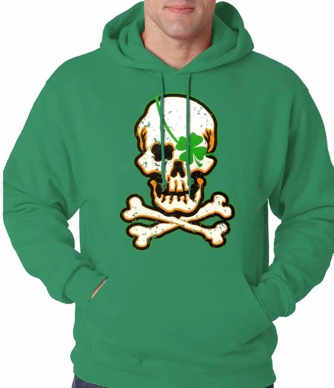 Bewild St.Patricks Day Irish Shamrock Skull And Crossbones Hoodie 3 Bewild St.Patricks Day Irish Shamrock Skull And Crossbones Hoodie