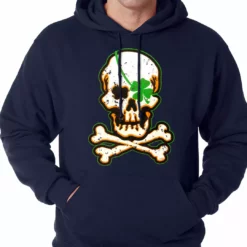 Bewild St.Patricks Day Irish Shamrock Skull And Crossbones Hoodie 21 Bewild St.Patricks Day Irish Shamrock Skull And Crossbones Hoodie