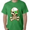 Bewild Irish Shamrock Skull And Crossbones Mens T-shirt St.Patricks Day