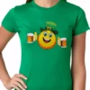 Bewild Irish St. Patrick's Day Drinking Leprechaun Emoji Ladies T-shirt 2 Bewild Irish St. Patrick's Day Drinking Leprechaun Emoji Ladies T-shirt