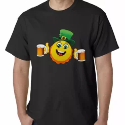 Bewild Irish St. Patrick's Day Drinking Leprechaun Emoji Mens T-shirt