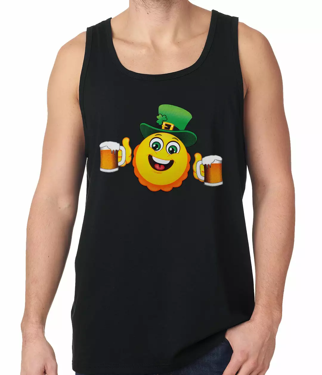 Bewild Irish St. Patrick's Day Drinking Leprechaun Emoji Tank Top 3 Bewild Irish St. Patrick's Day Drinking Leprechaun Emoji Tank Top