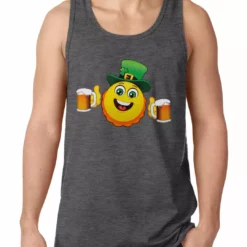 Bewild Irish St. Patrick's Day Drinking Leprechaun Emoji Tank Top