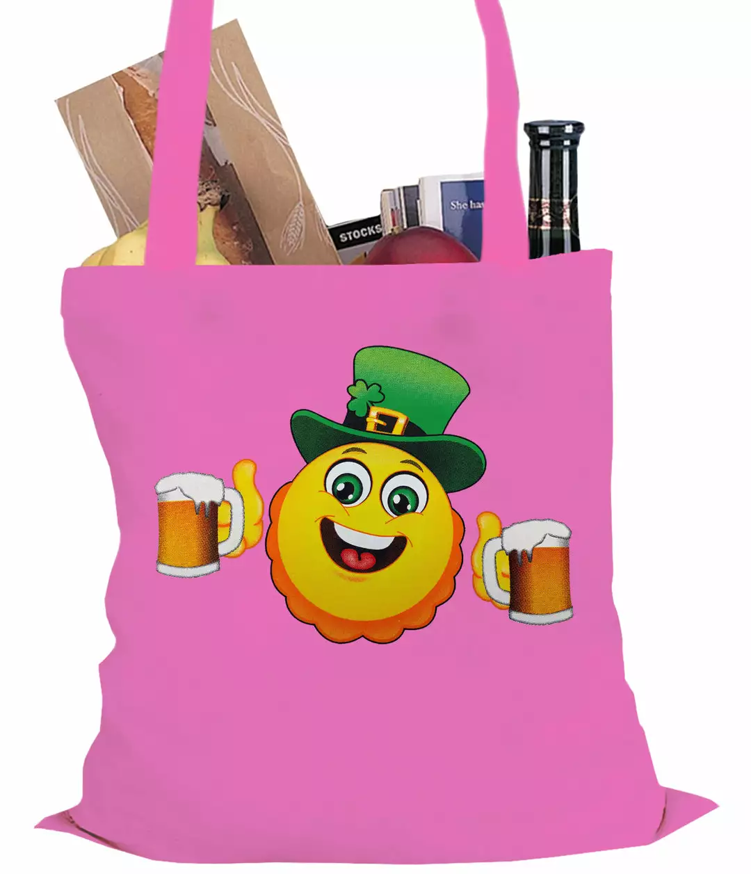 Bewild Irish St. Patrick's Day Drinking Leprechaun Emoji Tote Bag Holiday Prints 5 Bewild Irish St. Patrick's Day Drinking Leprechaun Emoji Tote Bag Holiday Prints