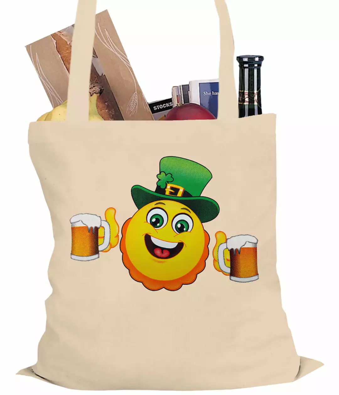 Bewild Irish St. Patrick's Day Drinking Leprechaun Emoji Tote Bag Holiday Prints 6 Bewild Irish St. Patrick's Day Drinking Leprechaun Emoji Tote Bag Holiday Prints
