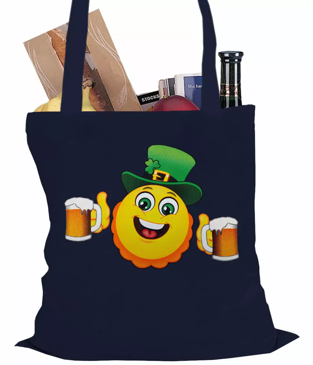 Bewild Irish St. Patrick's Day Drinking Leprechaun Emoji Tote Bag Holiday Prints 7 Bewild Irish St. Patrick's Day Drinking Leprechaun Emoji Tote Bag Holiday Prints