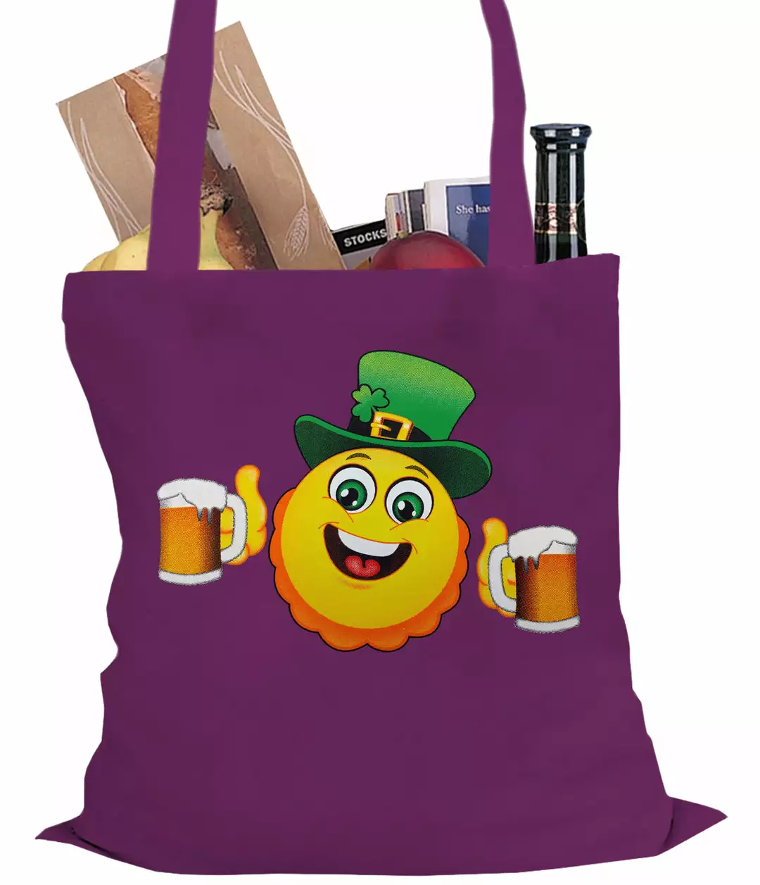 Bewild Irish St. Patrick's Day Drinking Leprechaun Emoji Tote Bag Holiday Prints 9 Bewild Irish St. Patrick's Day Drinking Leprechaun Emoji Tote Bag Holiday Prints