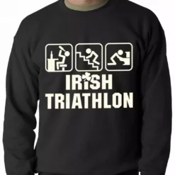 Bewild Irish Triathlon Funny St. Patrick's Day Adult Crewneck St.Patricks Day 11 Bewild Irish Triathlon Funny St. Patrick's Day Adult Crewneck St.Patricks Day