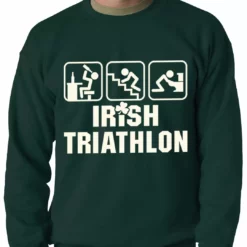 Bewild Irish Triathlon Funny St. Patrick's Day Adult Crewneck St.Patricks Day 13 Bewild Irish Triathlon Funny St. Patrick's Day Adult Crewneck St.Patricks Day