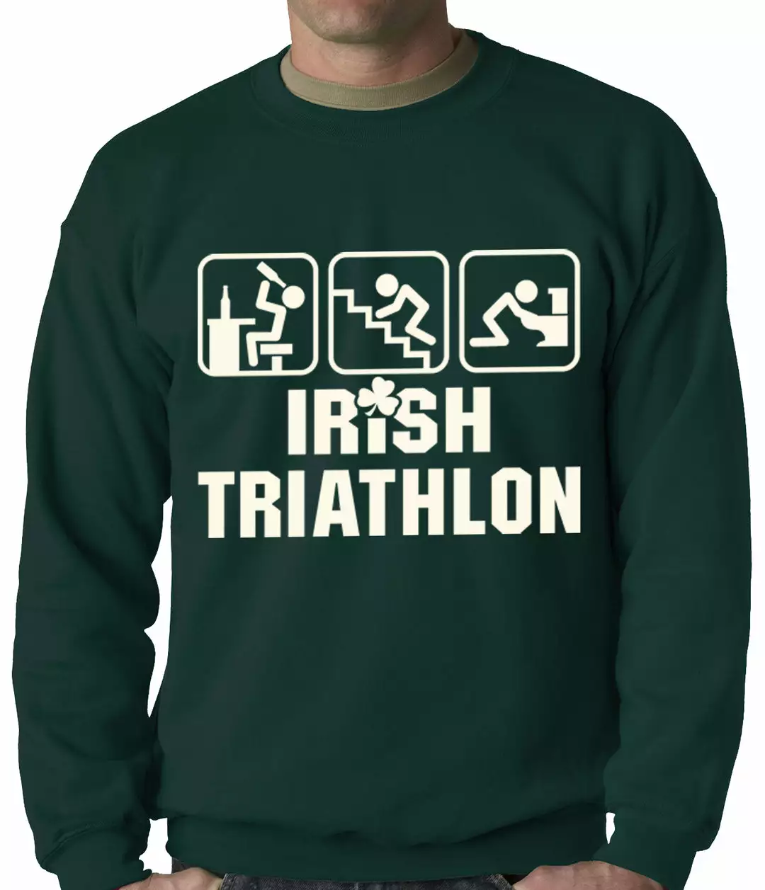 Bewild Irish Triathlon Funny St. Patrick's Day Adult Crewneck St.Patricks Day 6 Bewild Irish Triathlon Funny St. Patrick's Day Adult Crewneck St.Patricks Day