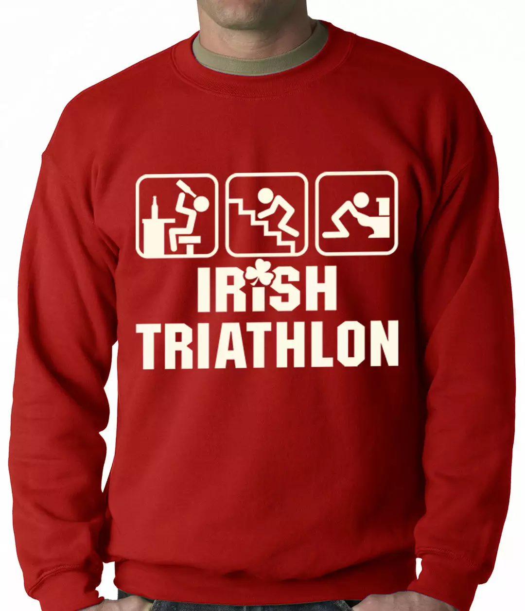 Bewild Irish Triathlon Funny St. Patrick's Day Adult Crewneck St.Patricks Day 9 Bewild Irish Triathlon Funny St. Patrick's Day Adult Crewneck St.Patricks Day