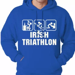 Bewild St.Patricks Day Irish Triathlon Funny St. Patrick's Day Adult Hoodie