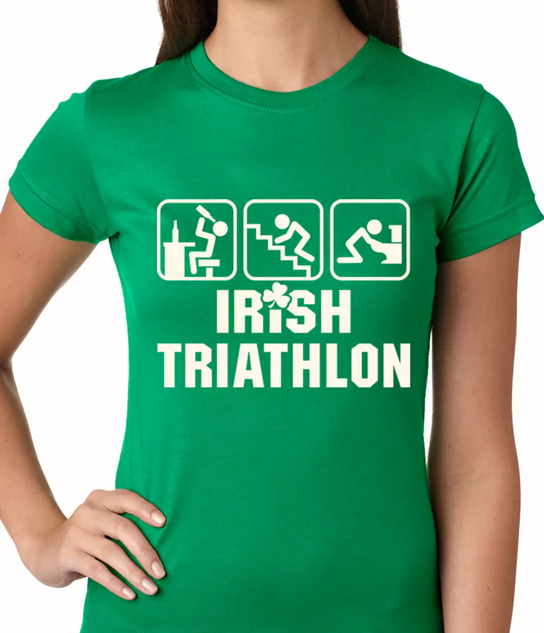 Bewild St.Patricks Day Irish Triathlon Funny St. Patrick's Day Ladies T-shirt 3 Bewild St.Patricks Day Irish Triathlon Funny St. Patrick's Day Ladies T-shirt