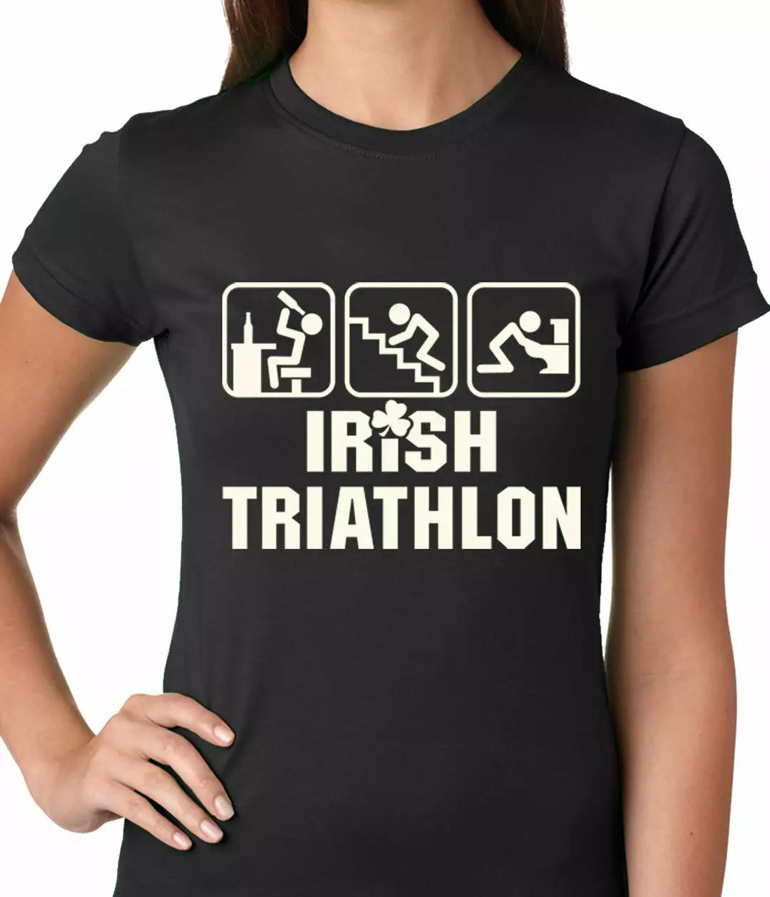 Bewild St.Patricks Day Irish Triathlon Funny St. Patrick's Day Ladies T-shirt 4 Bewild St.Patricks Day Irish Triathlon Funny St. Patrick's Day Ladies T-shirt