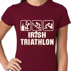 Bewild St.Patricks Day Irish Triathlon Funny St. Patrick's Day Ladies T-shirt 15 Bewild St.Patricks Day Irish Triathlon Funny St. Patrick's Day Ladies T-shirt