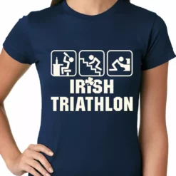 Bewild St.Patricks Day Irish Triathlon Funny St. Patrick's Day Ladies T-shirt 16 Bewild St.Patricks Day Irish Triathlon Funny St. Patrick's Day Ladies T-shirt