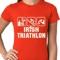 Bewild St.Patricks Day Irish Triathlon Funny St. Patrick's Day Ladies T-shirt 17 Bewild St.Patricks Day Irish Triathlon Funny St. Patrick's Day Ladies T-shirt