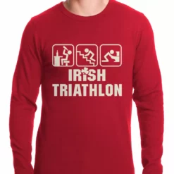 Bewild Irish Triathlon Funny St. Patrick's Day Thermal Shirt St.Patricks Day
