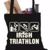 Bewild Holiday Prints Irish Triathlon Funny St. Patrick's Day Tote Bag 1 Bewild Holiday Prints Irish Triathlon Funny St. Patrick's Day Tote Bag