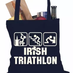 Bewild Holiday Prints Irish Triathlon Funny St. Patrick's Day Tote Bag