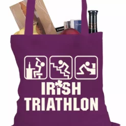 Bewild Holiday Prints Irish Triathlon Funny St. Patrick's Day Tote Bag