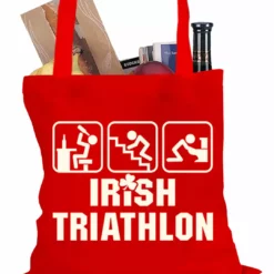 Bewild Holiday Prints Irish Triathlon Funny St. Patrick's Day Tote Bag