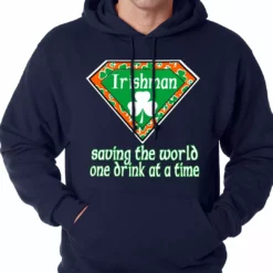 Bewild St.Patricks Day Irishman Saving The World One Drink At A Time Adult Hoodie 14 Bewild St.Patricks Day Irishman Saving The World One Drink At A Time Adult Hoodie