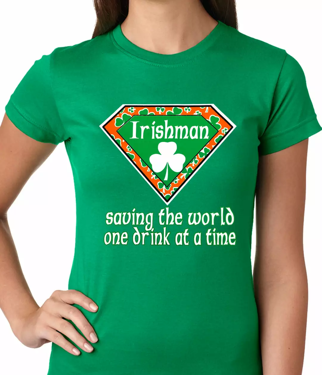 Bewild Irishman Saving The World One Drink At A Time Ladies T-shirt 3 Bewild Irishman Saving The World One Drink At A Time Ladies T-shirt