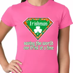 Bewild Irishman Saving The World One Drink At A Time Ladies T-shirt 15 Bewild Irishman Saving The World One Drink At A Time Ladies T-shirt