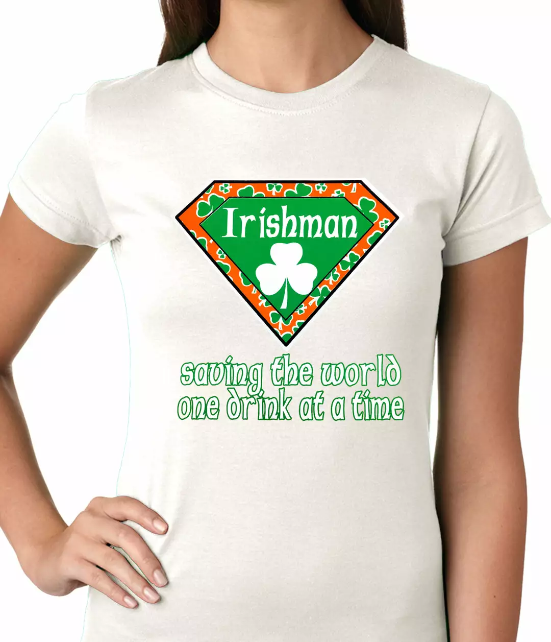 Bewild Irishman Saving The World One Drink At A Time Ladies T-shirt 11 Bewild Irishman Saving The World One Drink At A Time Ladies T-shirt