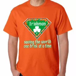 Bewild Irishman Saving The World One Drink At A Time Mens T-shirt