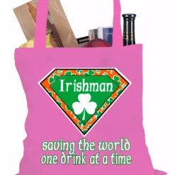 Bewild Irishman Saving The World One Drink At A Time Tote Bag Accessories