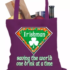 Bewild Irishman Saving The World One Drink At A Time Tote Bag Accessories
