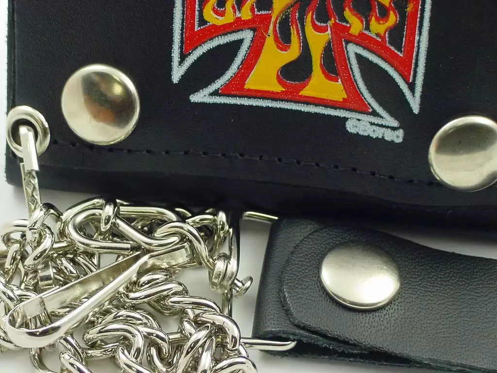 Bewild Wallets & Chains Iron Cross Fire Genuine Leather Chain Wallet 5 Bewild Wallets & Chains Iron Cross Fire Genuine Leather Chain Wallet