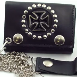 Bewild Wallets & Chains Iron Cross Premium Leather Chain Wallet