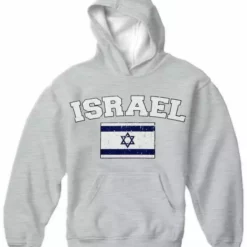 Bewild Nationality & Ethnic Israel Vintage Flag International Mens Hoodie