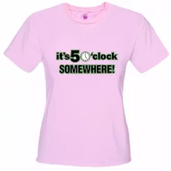 Bewild It's 5 O'Clock Somewhere Girls T-Shirt Cool Funny & Offensive