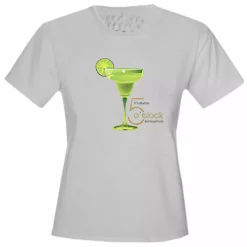 Bewild It's Always 5 O'clock Somewhere Margarita Girls T-Shirt Cool Funny & Offensive