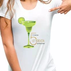 Bewild It's Always 5 O'clock Somewhere Margarita Girls T-Shirt Cool Funny & Offensive